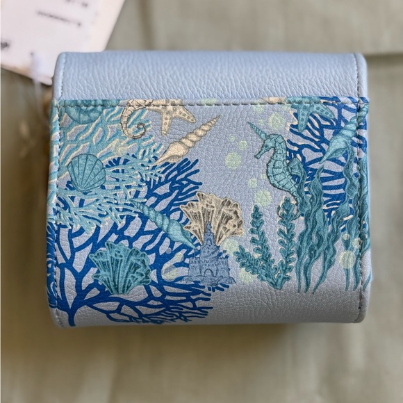 Betsey Johnson Blue and Gold Sea Life Make Waves Wallet Rare - Picture 4 of 5